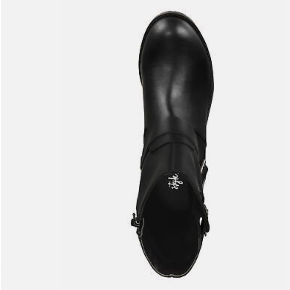Style & Co. Black Combat & Moto Boots - Picture 3 of 7